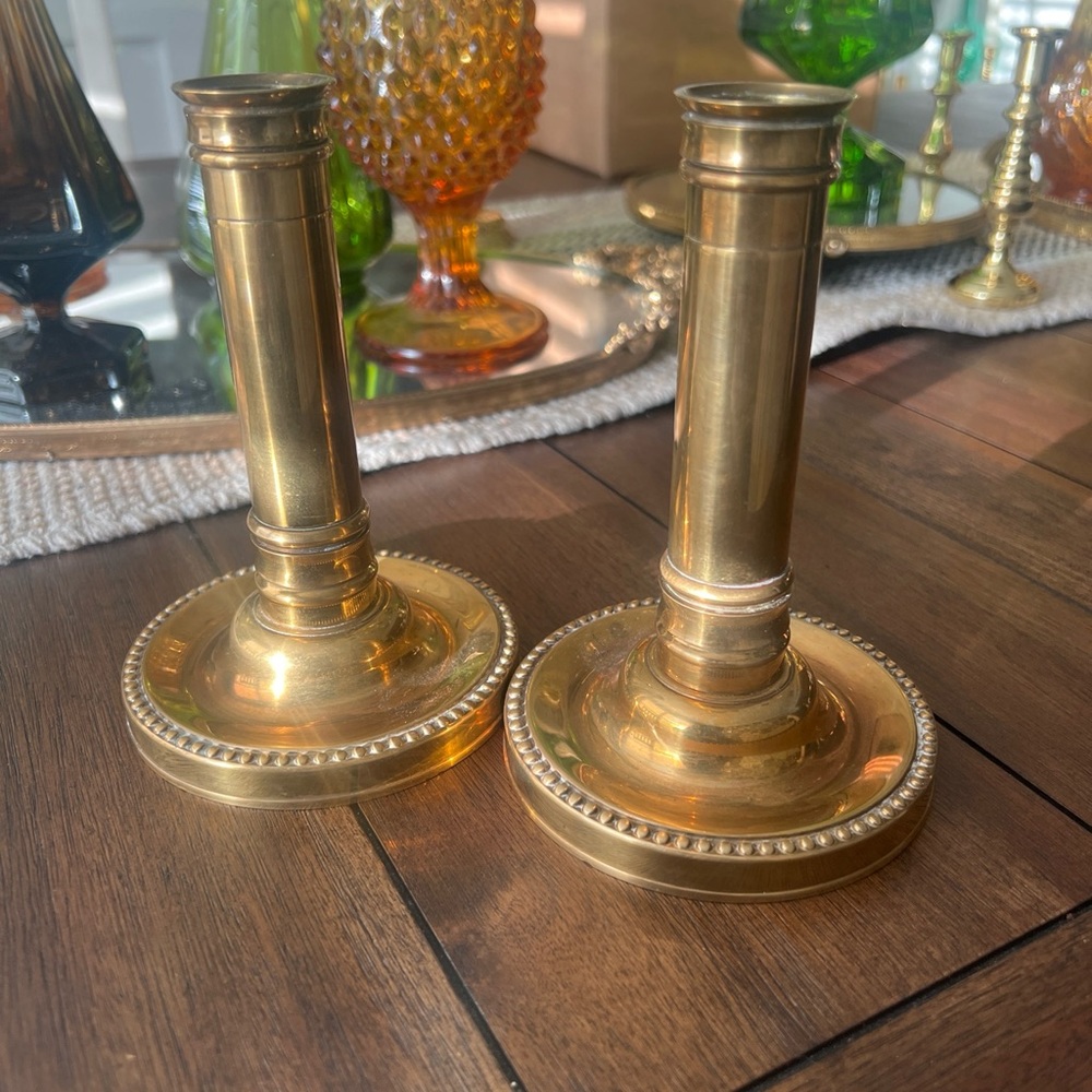 Vintage Brass Candlestick Holders